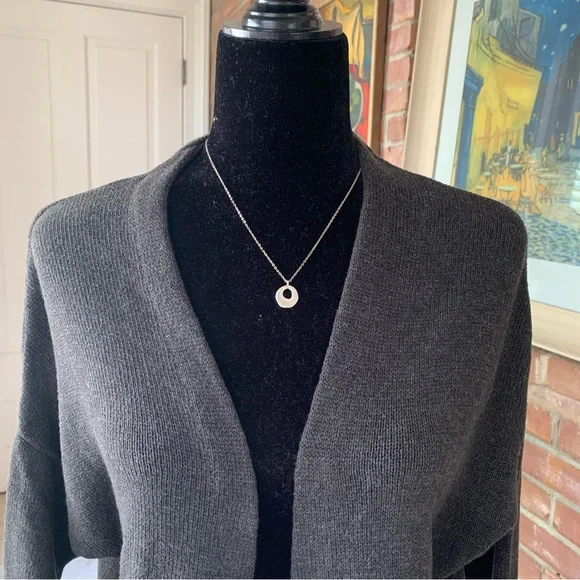 🏷️ Old Navy Border Stitch Geometric Open Front Cozy Cardigan S - Picture 2 of 10